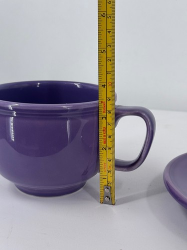 Vintage 1995 Lilac Homer Laughlin Fiestaware Jumbo Cup & Saucer - Picture 14 of 14