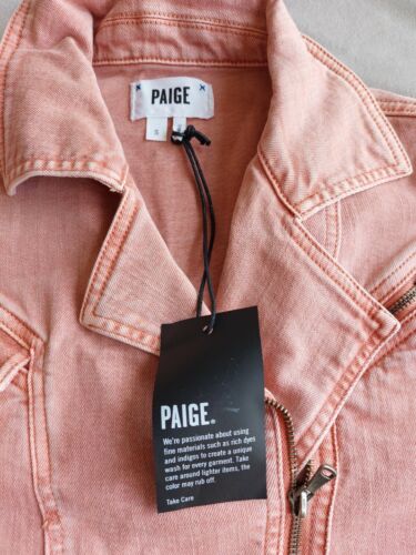 Paige. Size Small. Denim Biker Jacket. Brand New, with tags, £185.00 - Picture 3 of 4