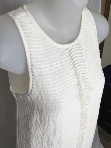 Athe Vanessa Bruno Ivory Off White Pleated Wedding Summer Dress sz34 *SMALL MARK - Picture 6 of 12