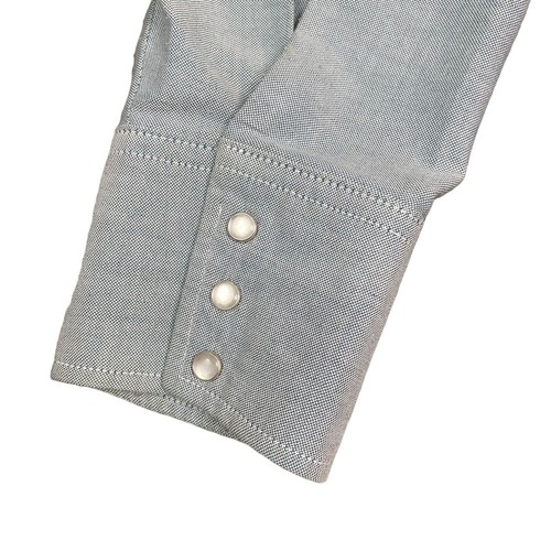 Camisa Ranch and Town Western Para Hombres 16-32 Como Nueva Verde Perla Mango a Presión Ajustada - Imagen 10 de 12