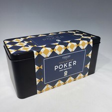 Texas Hold'Em Poker Set Sterling Goods in Tin 200 Chips 2 Decks Blind Buttons