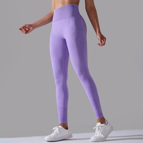 Women's Workout Leggings Acid Wash Rinse Stretchy Capris for Running Sports Yoga - Picture 134 of 134