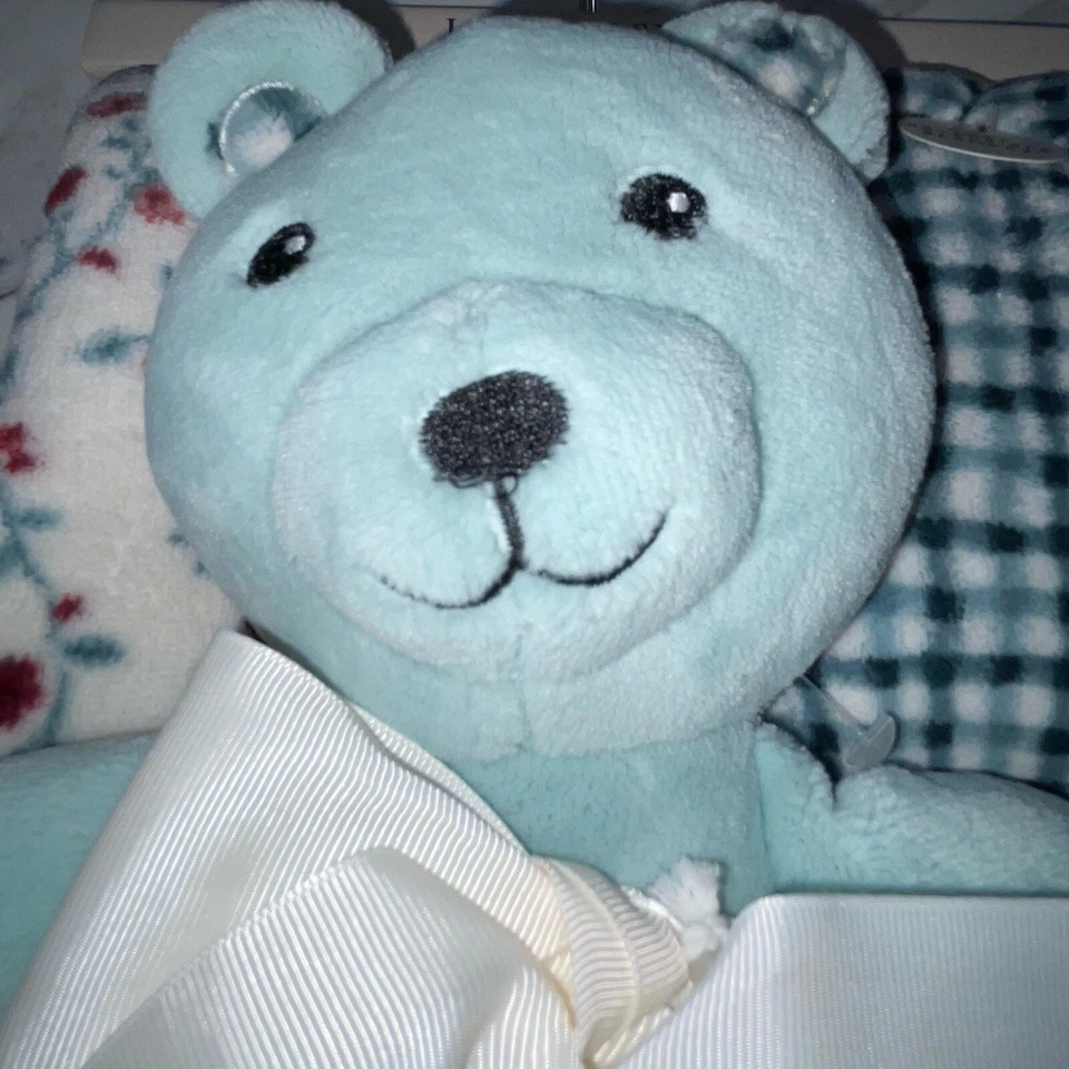 Laura Ashley Blencow Sprig Baby Blanket & Plush Toy Gift Set NWT Floral Green - Image 2 of 4