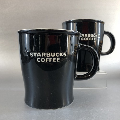 1 Of 2 Starbucks Coffee Mug 2008 Black White Bone China 16 Oz Mint Cup 1 Of 2 Starbucks Coffee Mug 2008 Black White Bone China 16 Oz Mint Cup