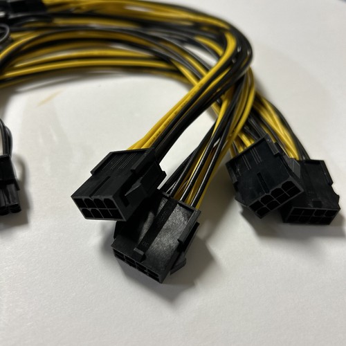 PCle Splitter 8 Pin Female To Dual 8 Pin (6-2) Male PCI Express Power Cabl 4pack - Picture 2 of 4