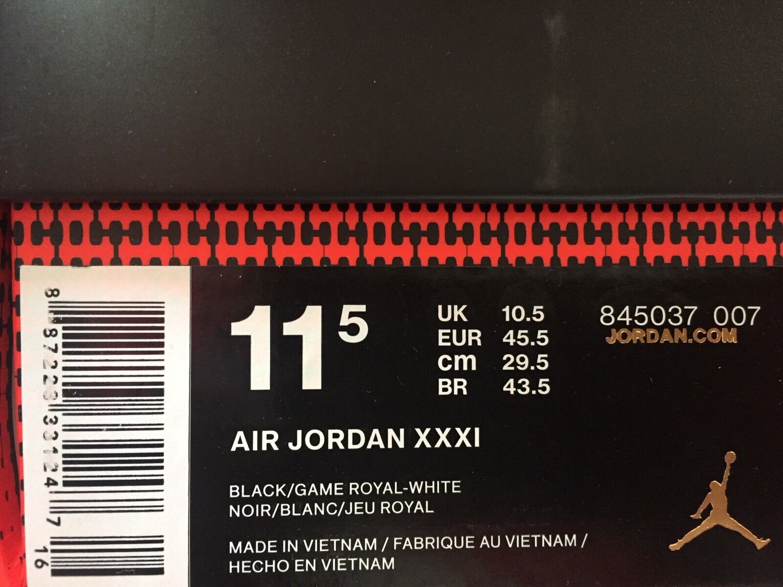 Nike Air Jordan 31 XXXI Game Royal Blue Kawhi Black 1 Kawhi Blue 845037-007 Men’s Sz 11.5 ec7d63 Nike Air Jordan 31 XXXI Game Royal Blue Kawhi Black 1 Kawhi Blue 845037-007 Men’s Sz 11.5 ec7d63