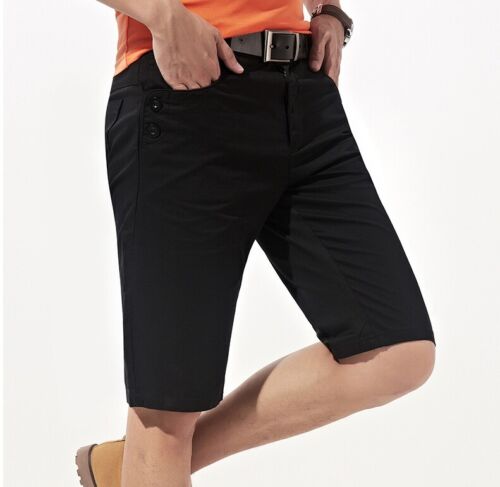 Men's Slim-Fit 10.5" Inseam Lightweight Flat Front Comfort Stretch Chino Shorts - Picture 6 of 20