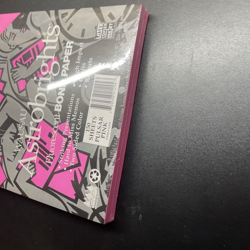 2 Paquetes de Papel Bond de Color Wausau Astrobrights 24 libras Pulsar Rosa 150 Hojas Cada uno - Imagen 7 de 14