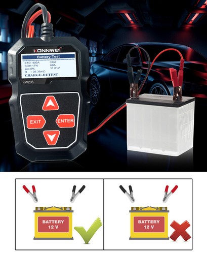 12V Auto Car Battery Tester Digital Cranking Charging Test Diagnostic Analyzer - Picture 3 of 8