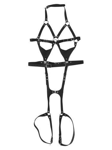 Frauen Body Chest Harness Belt Cosplay Punk Club Kostüme Hollow Out Bodysuit - Picture 17 of 33