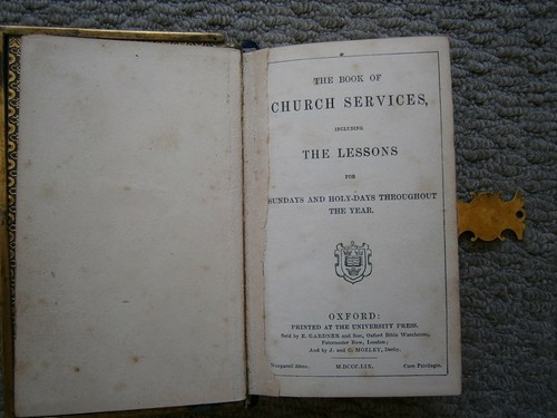 THE BOOK OF CHURCH SERVICES, INCLUDING THE LESSONS, VERY SCARCE 1ST EDITION.1859 - Picture 5 of 11