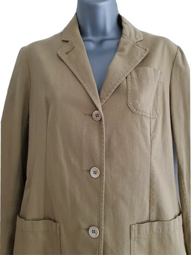 PIAZZA SEMPIONE Womens Beige Stretchy Light Cotton Jacket. Italy 40, UK 8. - Picture 5 of 12
