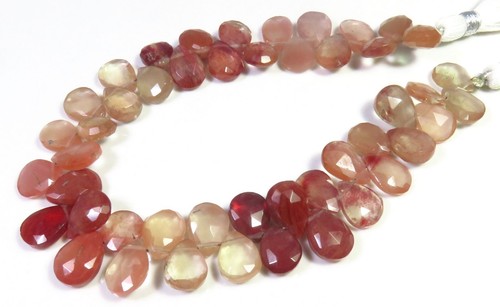 Natural Andesine Labradorite Pear Gems Faceted Beads 8"Strand 9-10.5mm LC-1328 - Picture 3 of 10