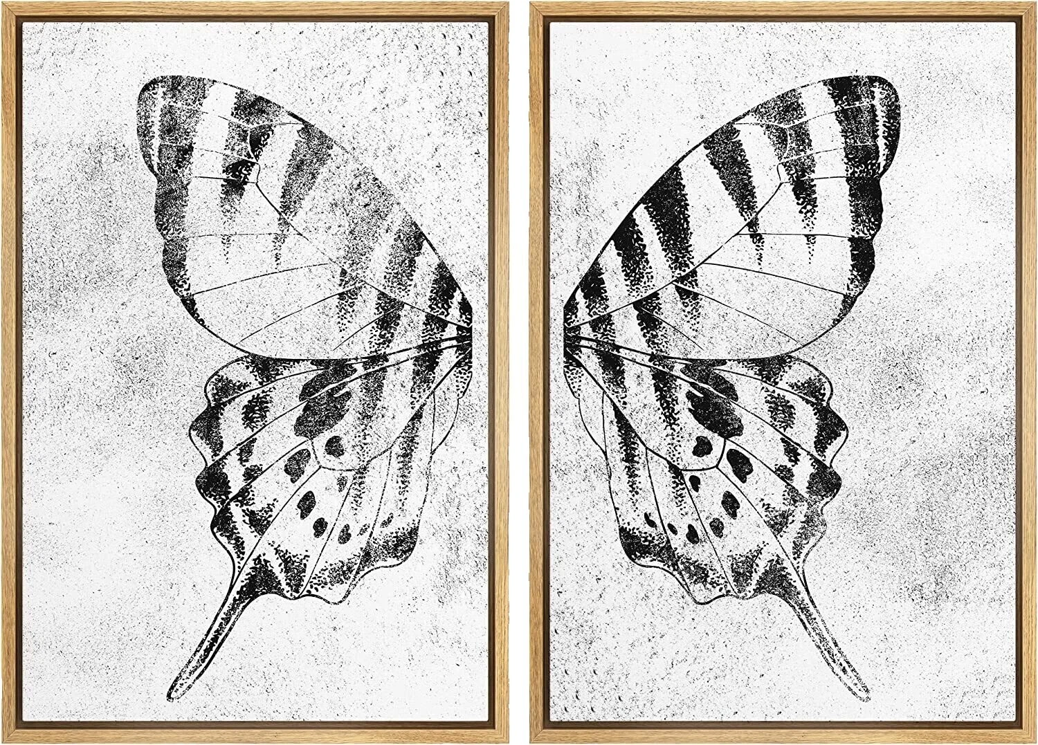 Butterfly Vintage/Retro enmarcado afiches y grabados de decoración para el Hogar