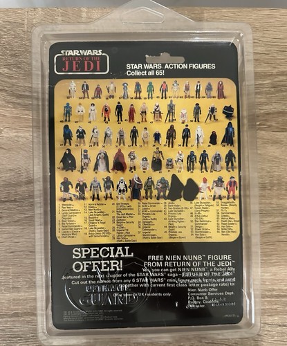 Star Wars Vintage LOGRAY - ROTJ - 65 back Moc Unpunched RARE - Picture 4 of 4