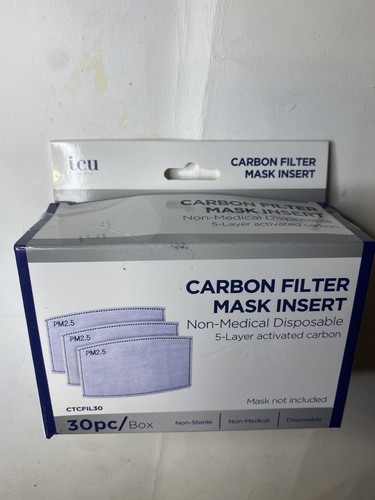 30-Pack, 5-Layer Activated Carbon Mask Filter Insert! Reusable, PM 2.5! - Picture 1 of 5