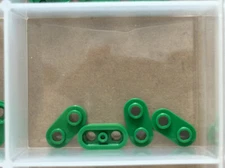 LEGO Parts - Green Plate, Round 1 x 2 with Open Studs - No 35480 - QTY 5