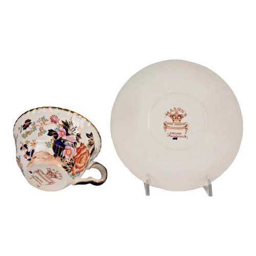 19th Century Mason's Mandarin Pattern Ironstone Teacups and Saucers 7 Sets Avail - Picture 9 of 11