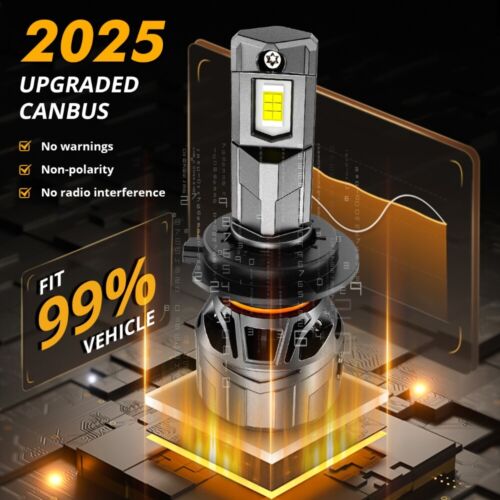 2025 AUXBEAM H7 LED Headlight Bulbs Kit High/Low Beam 6500K Super Bright CANBUS - Foto 9 di 17
