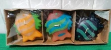 Vtg. NEW Candles Tropical Fish Floating Set Of 3 Colorful