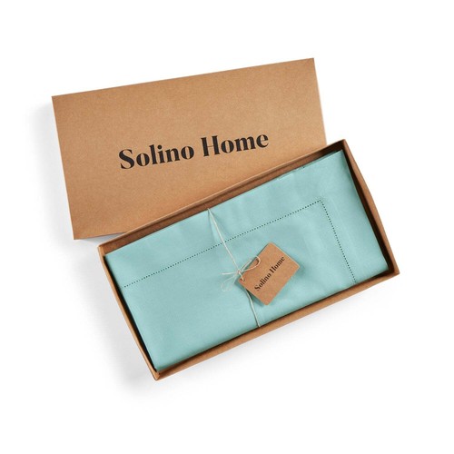 Solino Home Cotton Linen Hemstitch Table Runner for Summer Kitchen Dining Solid - Picture 80 of 95