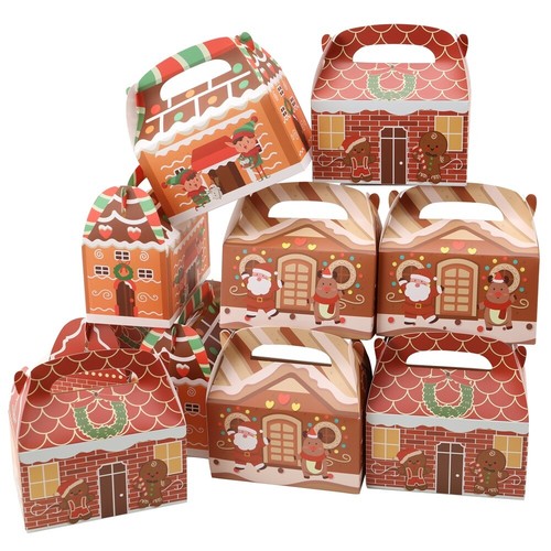 24 pièces boîte cadeau de Noël boulangerie biscuits cadeau boîte portable surprise boîte cadeau