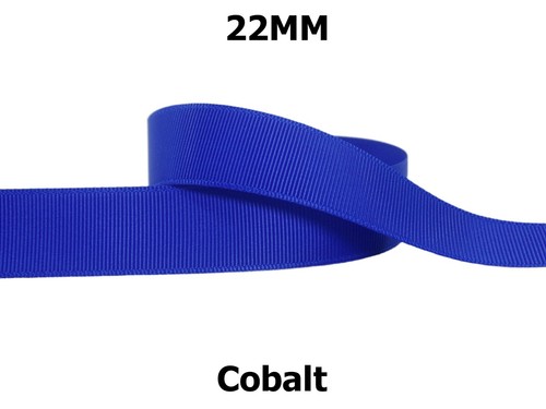 5yds ~~ 22mm Blue Turquoise Jade Navy Royal Grosgrain Ribbon 19 COLOURS U PICK - Picture 2 of 21