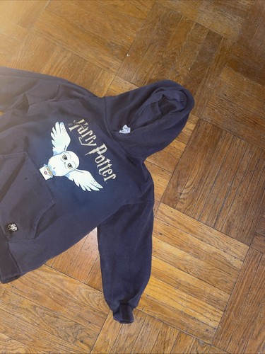 Harry Potter x H&M Fleece Sweatshirt Hoodie Girls Youth Size 8 Graphic Black - Picture 3 of 6