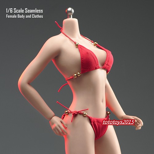 1/6 Red Bra & Briefs Bikini Swimwear Clothes Fit 12 '' Female PH TBL Figure Body - Picture 7 of 21