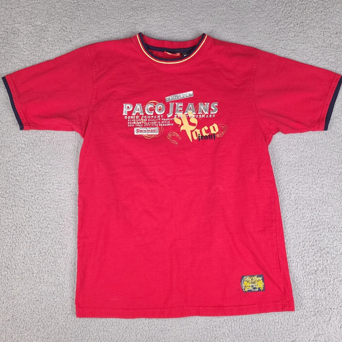 Paco Jeans T Shirt Youth Boys XL Red Short Sleeve Cotton