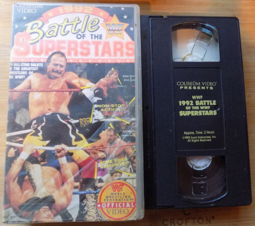 1992 Battle of the WWF Superstars - Cut Box in Plastic Case VHS - Picture 3 of 3