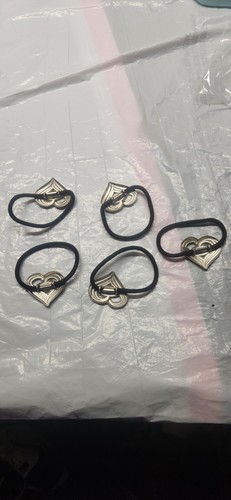 Metal Heart Elastic Hair Ties/ponytail Holder 5 Color Set Women Hair - Picture 5 of 6