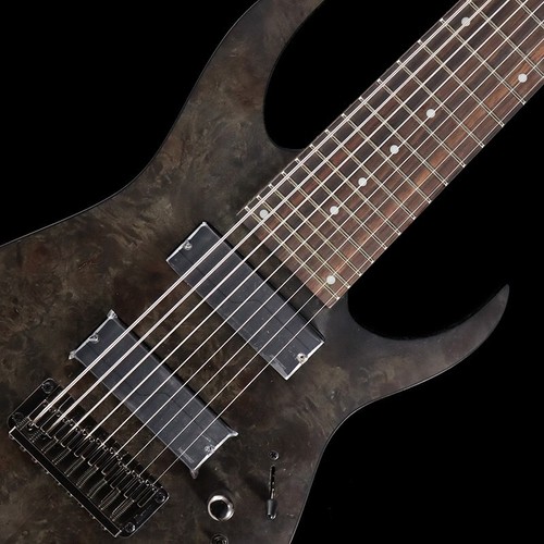 Ibanez RG9PB-TGF Transparent Gray Flat Ax Design Lab with gig bag 9-string model - Picture 4 of 9