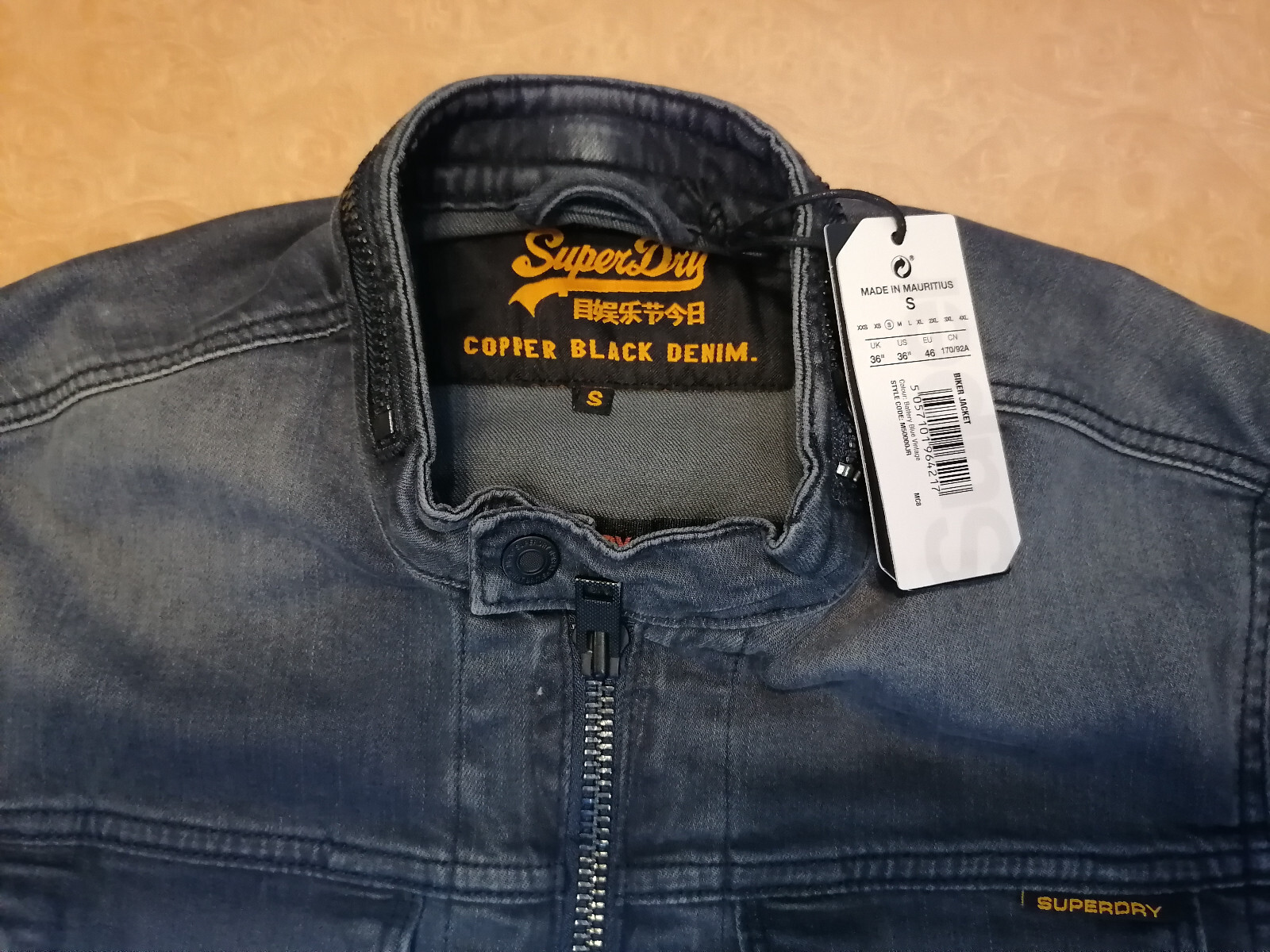 Superdry copper shop black denim jacket