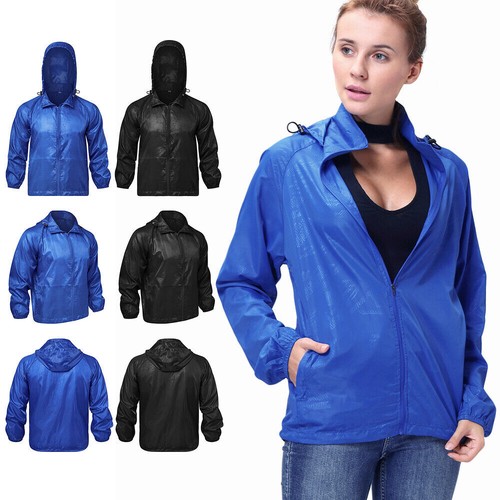 Women Waterproof Jacket Coat Outdoor Hiking Hooded Windproof Raincoat New Style - Picture 2 of 8