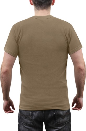 Solid T-Shirt Army Color Military Short Sleeve Poly/Cotton or 100% Cotton Tees - Picture 16 of 61