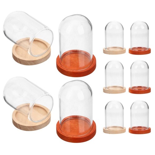 10pcs Centerpieces Cloche Glass Dome Small Display Case Miniature Display Case - Picture 3 of 12
