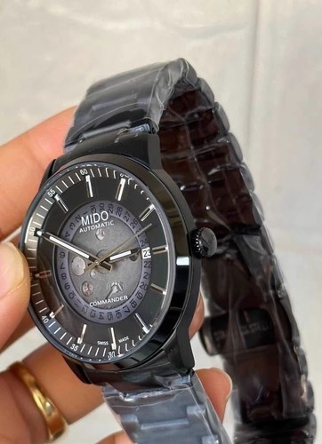 Mido Commander Black Steel Men's Automatic Mechanical Watch Night Light M021 - Picture 3 of 8