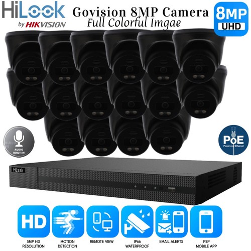 4K HIKVISION COLORVU AUDIO CCTV SYSTEM IP POE NVR 8MP KAMERA MIKRO NACHTVISION KIT - Bild 44 von 44