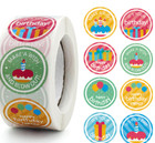 40 Happy Birthday Sticker Envelope Seals Labels Stickers 1" Round Fast Shipping