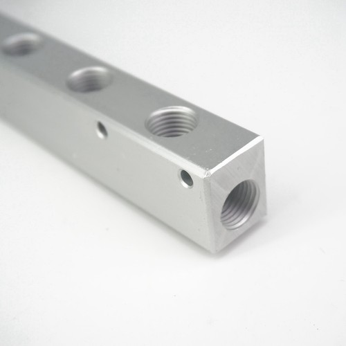 G 1/4" BSP 2-10 Ways Solid Aluminum Pneumatic Air Manifold Block Splitter - Picture 29 of 36