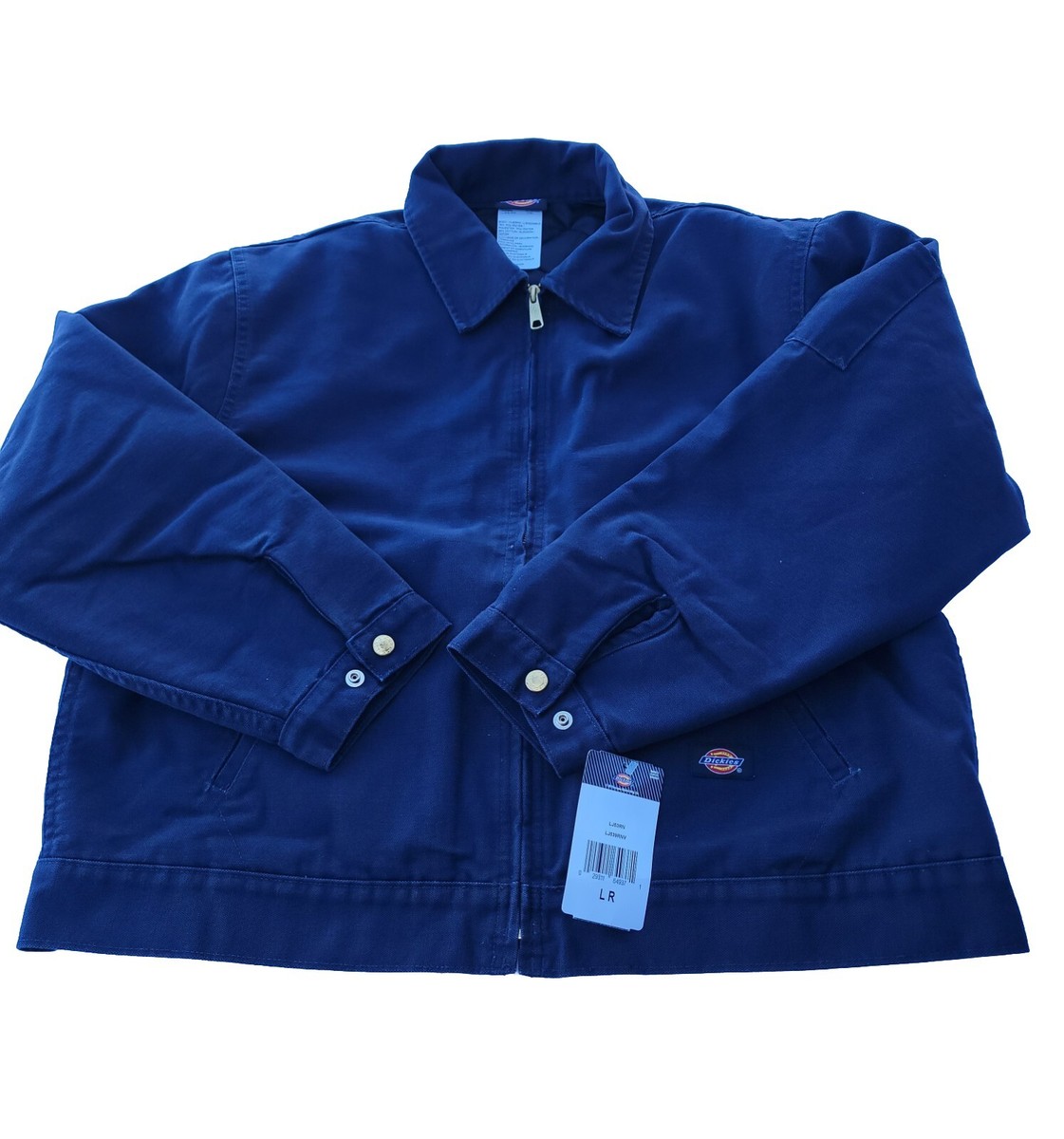 Dickies Work Jacket. Large. Navy Blue Slash Pockets Zip Closure eBay