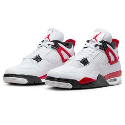 Jordan Air Jordan 4 ホワイト/ブラック/レッド Air Jordan 4 Retro Red Cement (2023) | eBay UK
