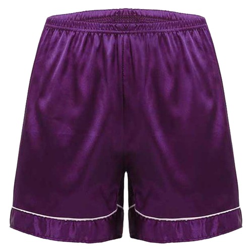 Pigiama uomo seta raso tinta unita pantaloncino casual ampio loungewear fondo notte - Foto 13 di 56