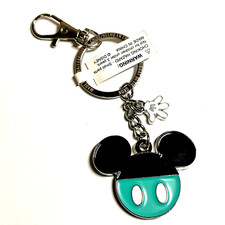 Disney Mickey Mouse Ears Bag Purse Zipper Pull Charm Keychain Keyring Disneyana