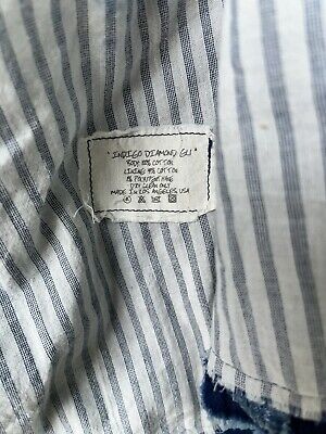 NWT $1750 Greg Lauren Indigo Diamond GL1 Patchwork Kimono Jacket