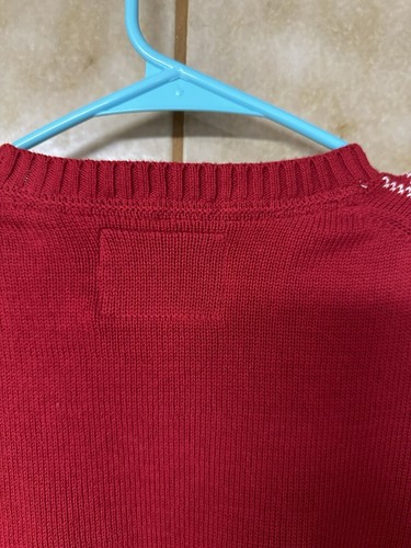 Weatherproof Vintage Holiday Sweater Men's Size Medium Red & White Grandpacore - Picture 9 of 9