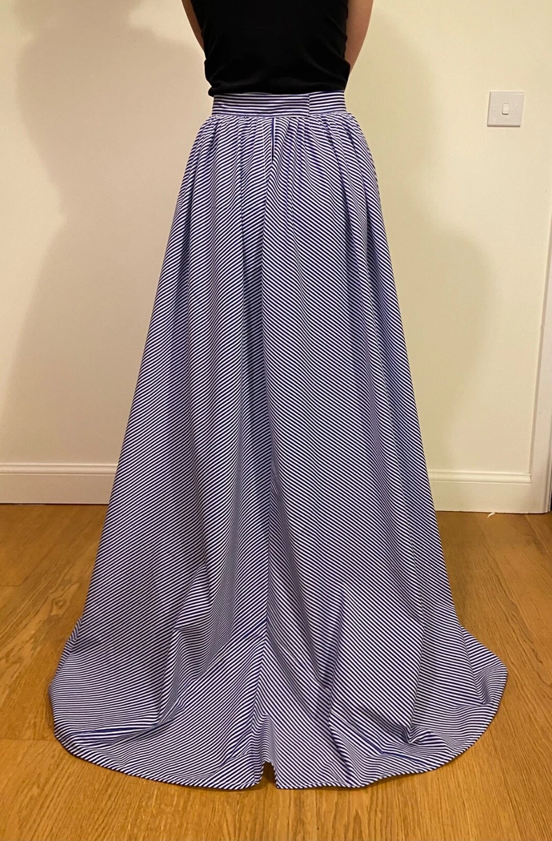 Falda a rayas estilo moda victoriano tardío/eduardiano temprano (principios de 1900)