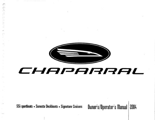 1980-2010 Chaparral Boats OWNER'S MANUALS Parts Lists Instructions - Picture 73 of 244