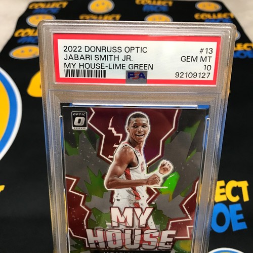 Panini Donruss Optic Jabari Smith Jr. My House 2022-23 verde lima RC/149 PSA 10 - Imagen 3 de 9